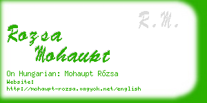 rozsa mohaupt business card